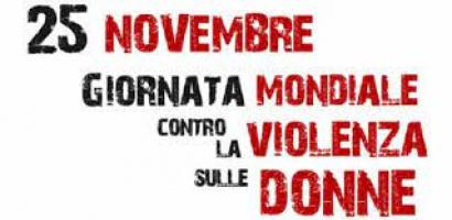 locandina con scritta 25 novembre giornata mondiale contro la violenza sulle donne