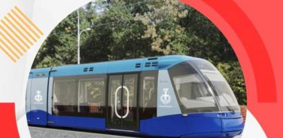 foto del tram e il logo del Comune di Rubano