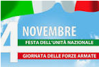 Immagine con bandiera italiana ricorrenza 4 novembre