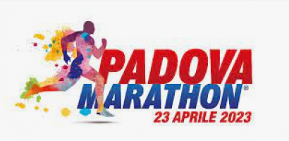 logo Padova Marathon 23 aprile 2023 - disegno di una persona che corre